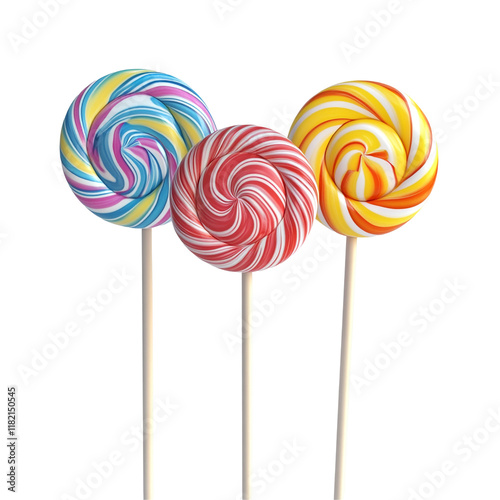 Wallpaper Mural Colorful Swirl Lollipops: A Delightful Treat Torontodigital.ca