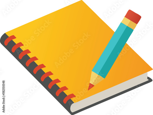 notebook and pencil, Sketchbook and pencil 