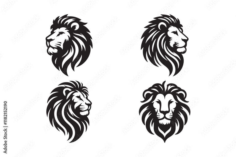Obraz premium Stylized Lion Logo Design for Branding
