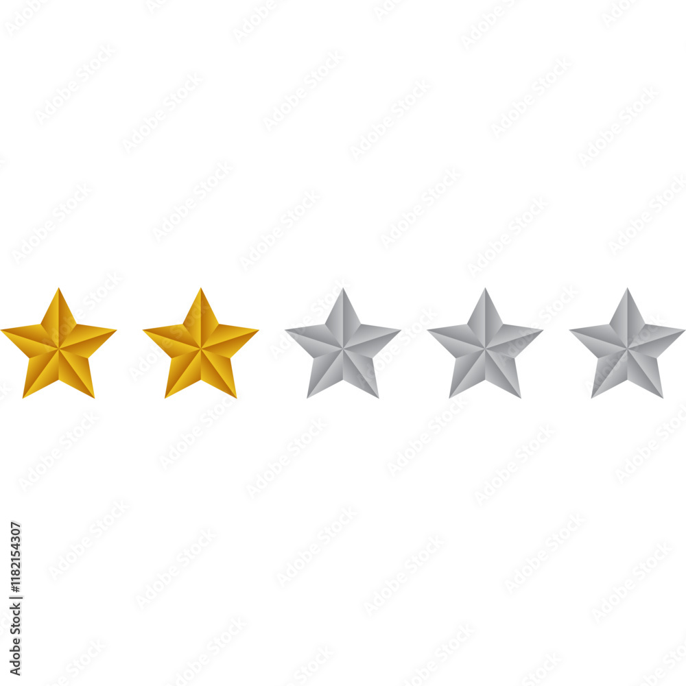 Fototapeta premium Realistic Star Rating