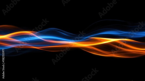 Abstract image of dynamic light trails depicting motion,