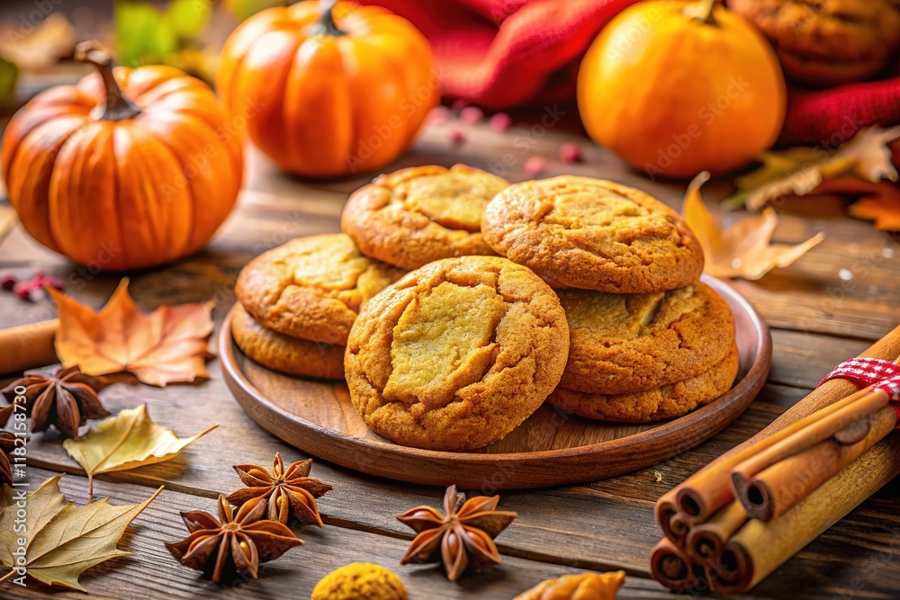 Deep-fried pumpkin spice cookies, crisp and clear. Deep-fried pumpkin spice cookies, crisp and clear.