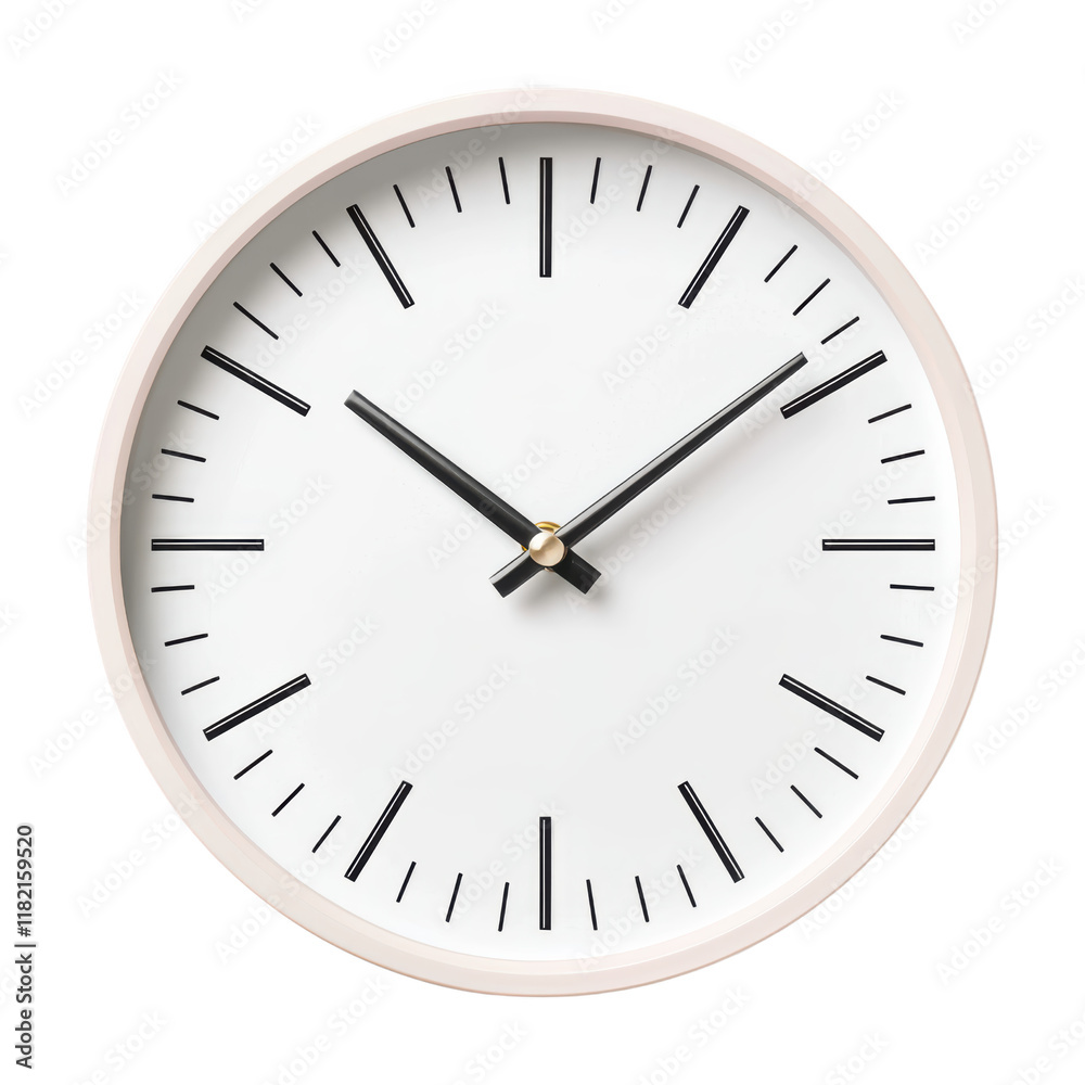 Minimalist Wall Clock: A sleek and stylish wall clock with a white face and black hands, perfect for adding a touch of modern elegance to any room. Minimalist Wall Clock: A sleek and stylish wall clock with a white face and black hands, perfect for adding a touch of modern elegance to any room.