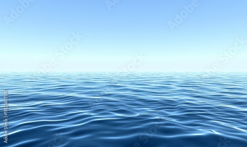 Wallpaper Mural Calm blue ocean waves under clear sky, ideal for backgrounds. Torontodigital.ca