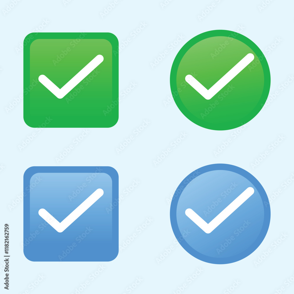 Green check mark emoji icon. Isolated. Vector Green check mark emoji icon. Isolated. Vector