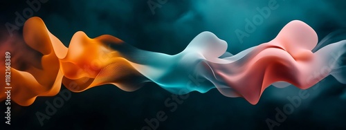 Captivating showcasing the dynamic and colorful interference patterns created by the interaction of a wave packet evoking a sense of fluid motion digital fractals and futuristic sci fi aesthetics