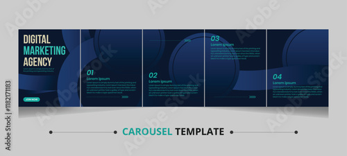 Digital marketing agency best creative Carousel Template Social Media Post creative design
