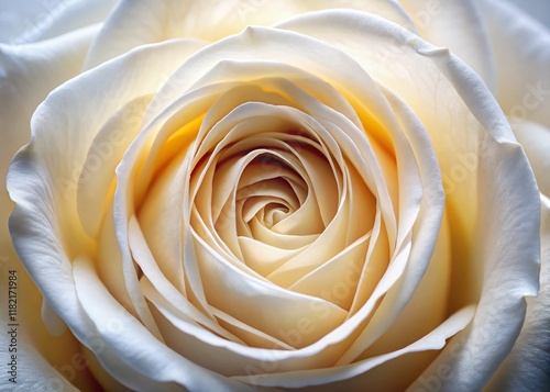 Stunning Single White Rose Close-Up, Rule of Thirds Composition