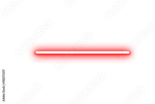 Red neon line design element
