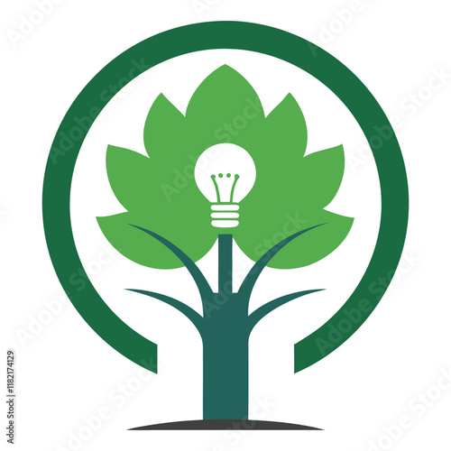 Tree Idea logo designs concept vector, Nature Inspiration logo template