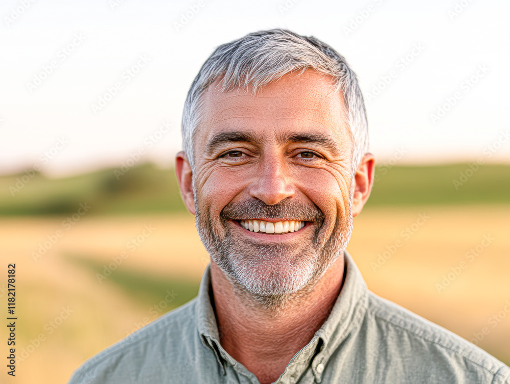 A man with a big smile on his face A man with a big smile on his face