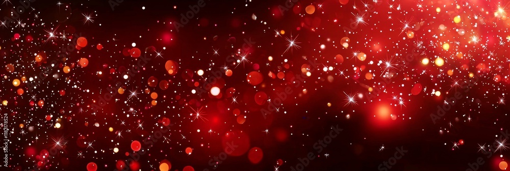 Red Bokeh Lights Festive Background Abstract Composition of Sparkling Stars and Circles, Christmas, New Year, Celebration Christmas Background, Festive Lights Red Bokeh Lights Festive Background Abstract Composition of Sparkling Stars and Circles, Christmas, New Year, Celebration Christmas Background, Festive Lights