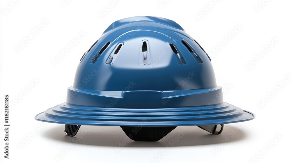 Fototapeta premium Blue Safety Hard Hat for Construction and Industry Use