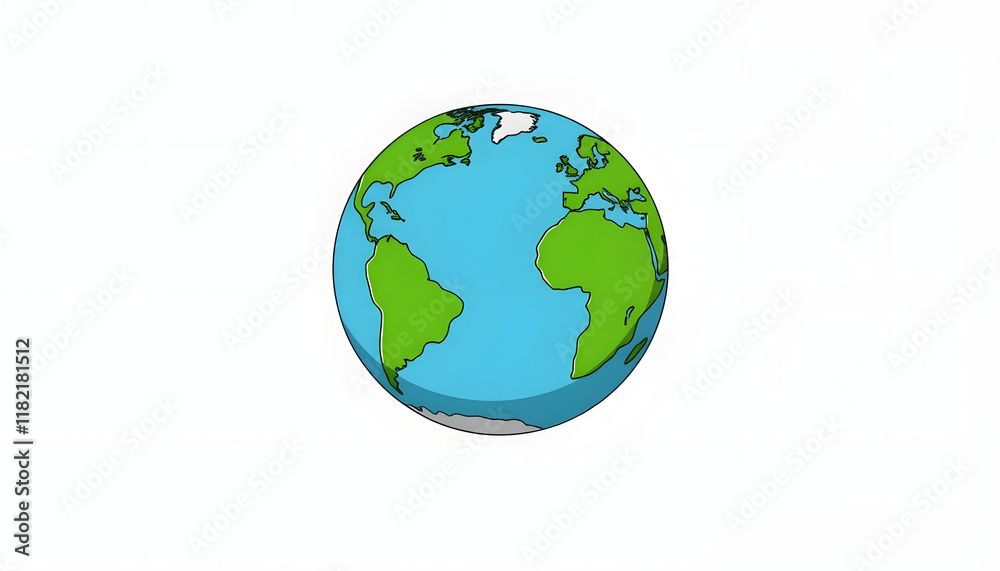 Illustration of the earth isolated on a white background, pop-art Illustration of the earth isolated on a white background, pop-art