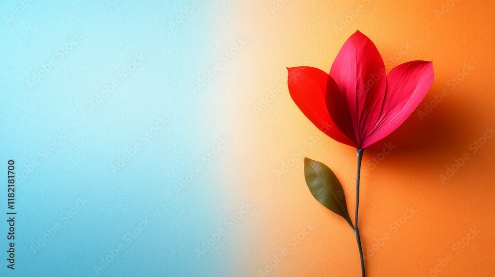 Fototapeta premium Happy anniversary background with flowers