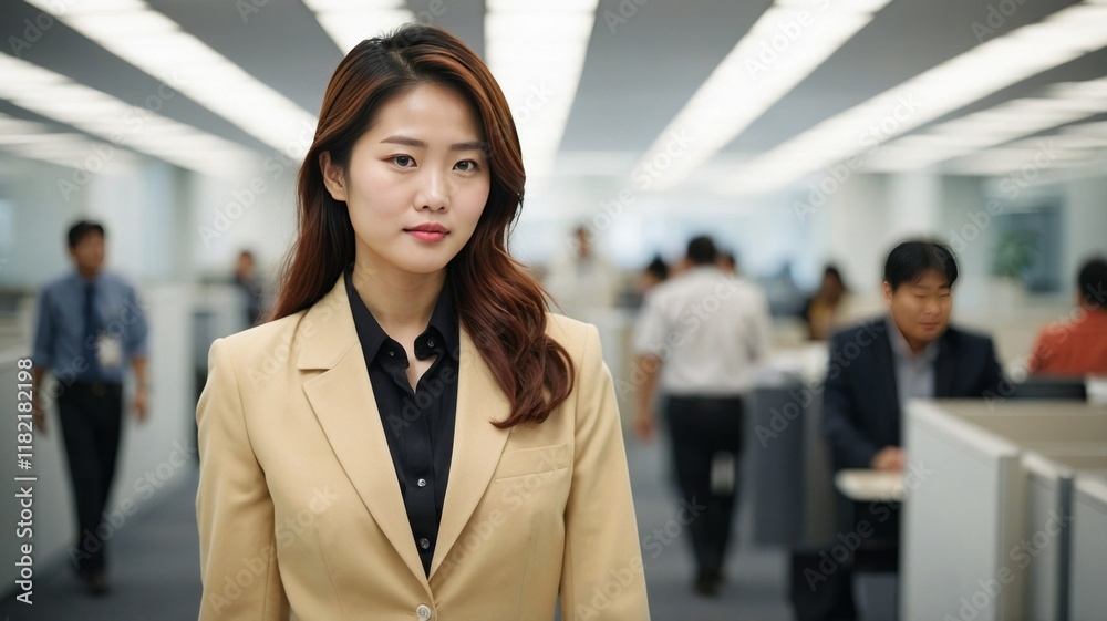 portrait of a business person in an airport portrait of a business person in an airport