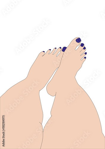 Illustration of a woman's bare feet