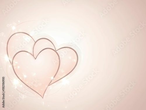 A soft, abstract design featuring three overlapping hearts, radiating a gentle glow against a light background, symbolizing love and affection.