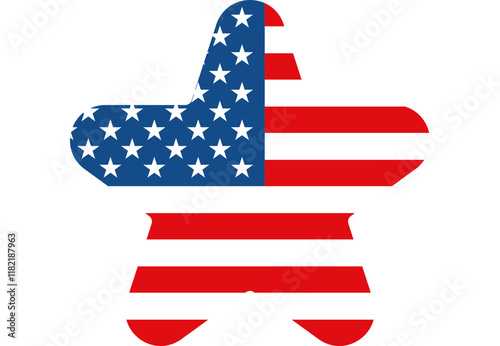 Star-shaped American flag design