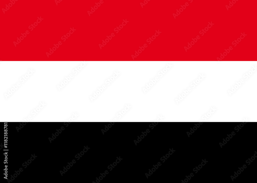 Yemen national flag illustration Yemen national flag illustration