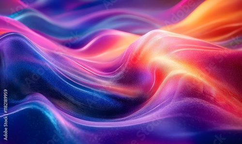 Wallpaper Mural neon-colored abstract shapes that seem to flow and merge Torontodigital.ca