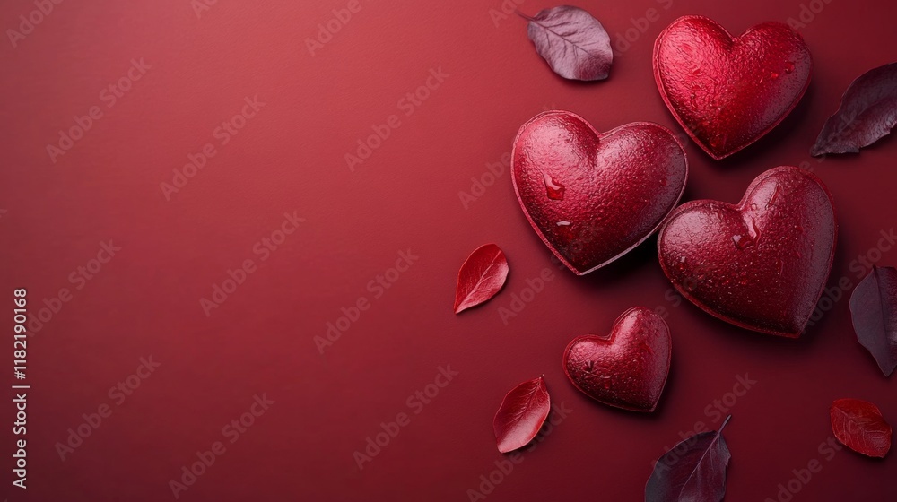 A laconic greeting card with hearts for Valentine's Day A laconic greeting card with hearts for Valentine's Day