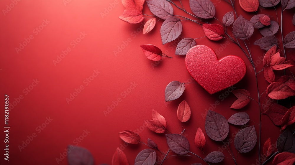 Obraz premium A laconic greeting card with hearts for Valentine's Day