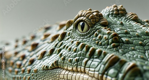 close up of a green iguana