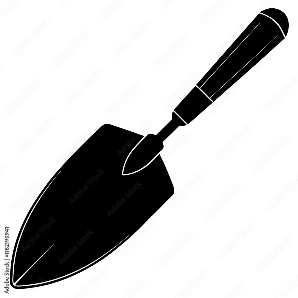 trowel silhouette vector illustration trowel silhouette vector illustration