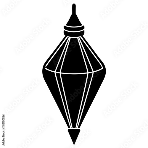  plumb bob silhouette vector illustration