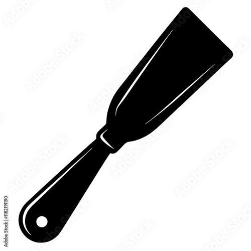 putty knife  silhouette vector illustration