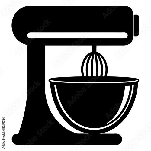  mortar mixer silhouette-vector illustration