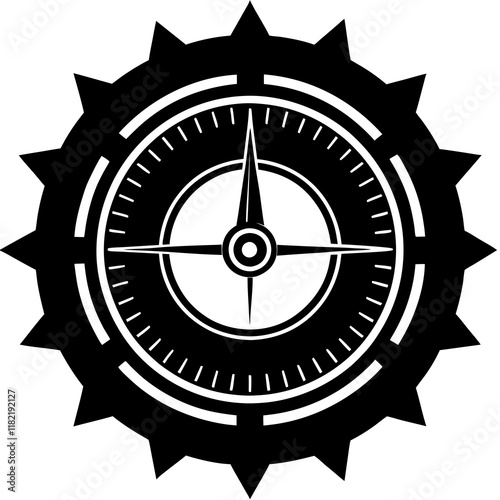  dial indicator  silhouette vector illustration