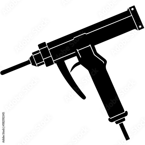  power caulking gun silhouette vector illustration