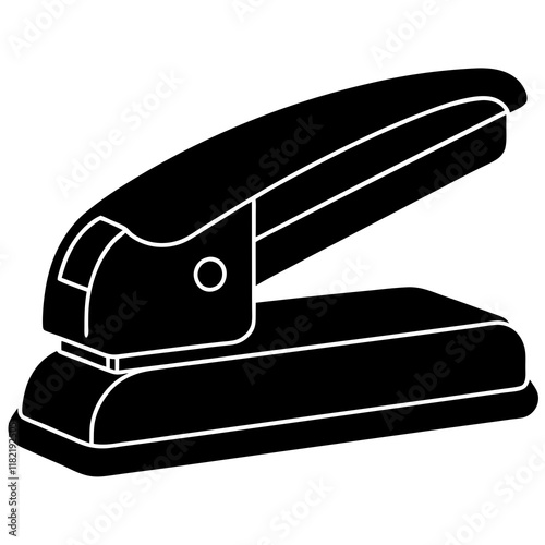  electric stapler  silhouette vector illustration