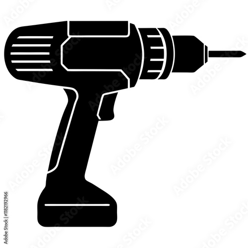 cordless drill isolated on white