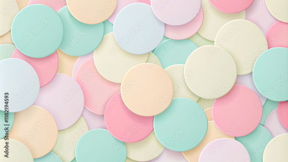 Minimalist Background with a Simple Clean Design of Overlapping Circles in Pastel Shades Minimalist Background with a Simple Clean Design of Overlapping Circles in Pastel Shades