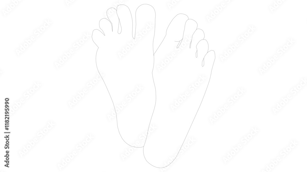 Couple of female bare feet sole in the bed Couple of female bare feet sole in the bed