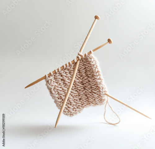 knitting yarn and knitting needles