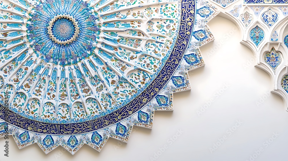Obraz premium Intricate Blue And White Mosque Dome Detail