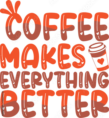 Coffee T-shirt design vector