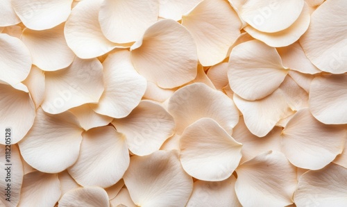Obraz na płótnie A close-up of overlapping rose petals, creating a lush and textured floral pattern perfect for weddings or decorative aesthetics. w salonie