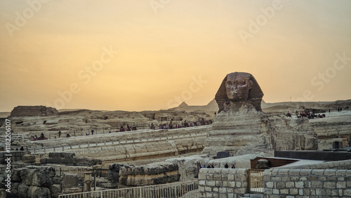 The Great Sphinx of Giza. Giza grand pyramids. Cairo, Ciza, Egypt.  photo