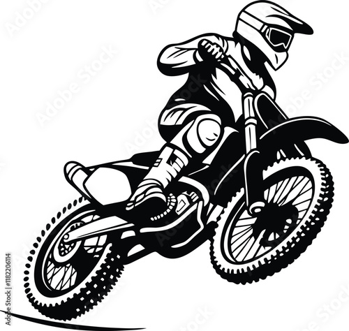 Motocross Rider Action Dirt Bike, Speed, Jumps, Extreme Sports