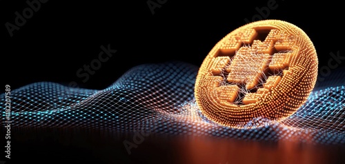 A digital representation of a cookie design, showcasing anti-tracking technology in a modern context