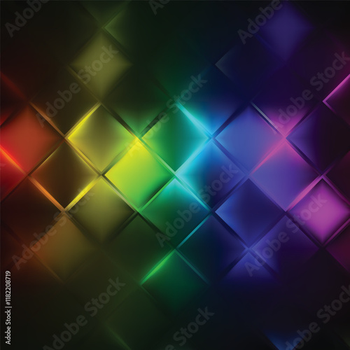 Abstract Colorful Square Background Vector