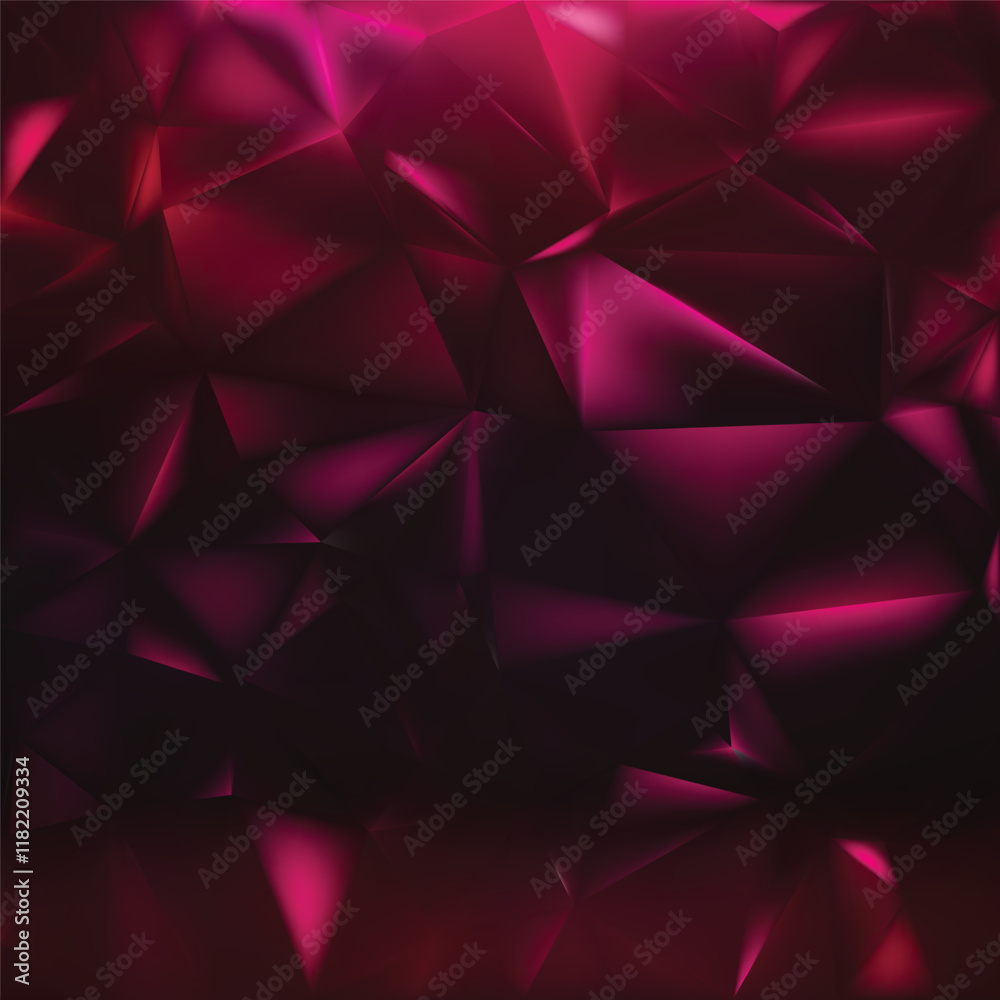 Fototapeta premium Dark Red Geometric Polygon Background