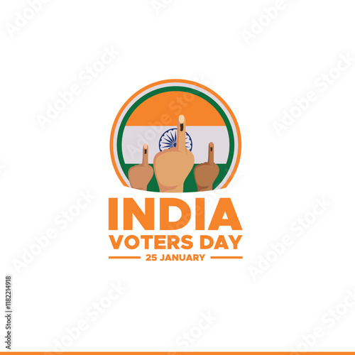 National Voters Day social media feed template. National Voters' Day India. Flag color Background for greeting, social media posting, January 25 India National Voters day. Vector illustration.