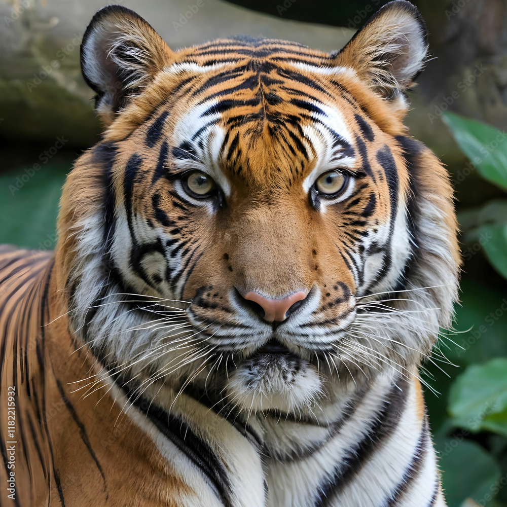 Obraz premium Closeup of the tiger in the zoo