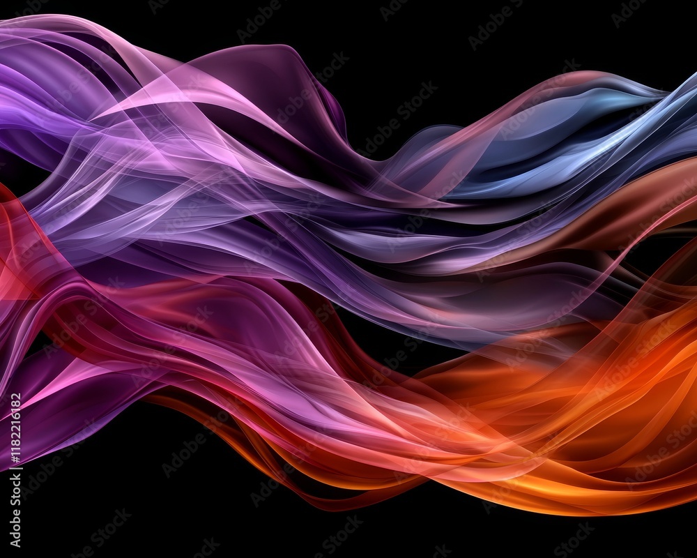 Abstract Colorful Swirling Smoke Dynamic Flowing Design Vibrant Hues Purple Orange Red Blue Abstract Colorful Swirling Smoke Dynamic Flowing Design Vibrant Hues Purple Orange Red Blue